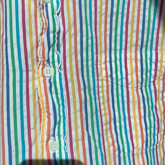 Zebra Gum Seersucker Short Sleeve button down - Picture 2 of 2